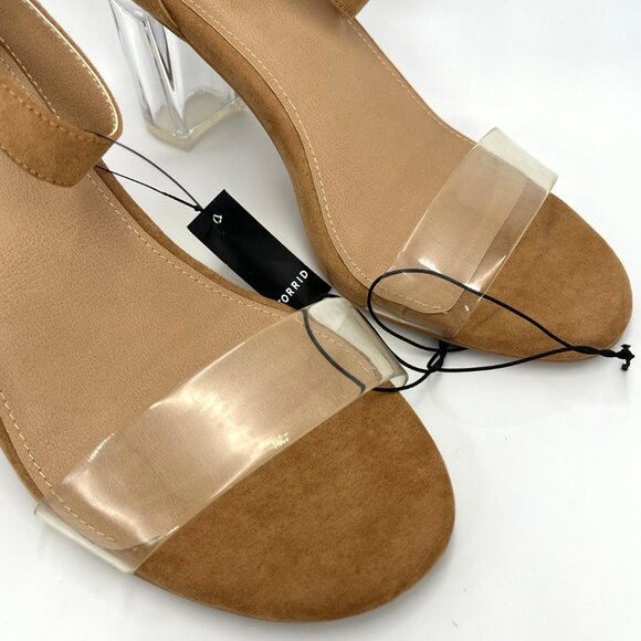 New Torrid Brown Translucent Block Heel - Size 8WW - Picture 2 of 14